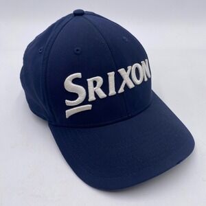 SRIXON Performance Golf Hat Mens OSFA Navy Blue Embroidered Logo Adjustable Cap